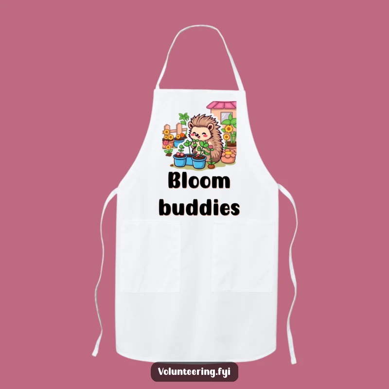 Funny Hedgehog Garden Apron: Cook and Garden with Spiky, Green Flair