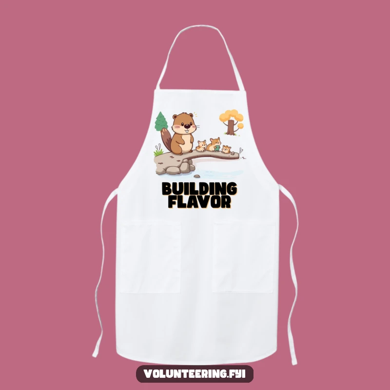 Funny Beaver Apron: Cook with Cooperation, a Helpful Gift