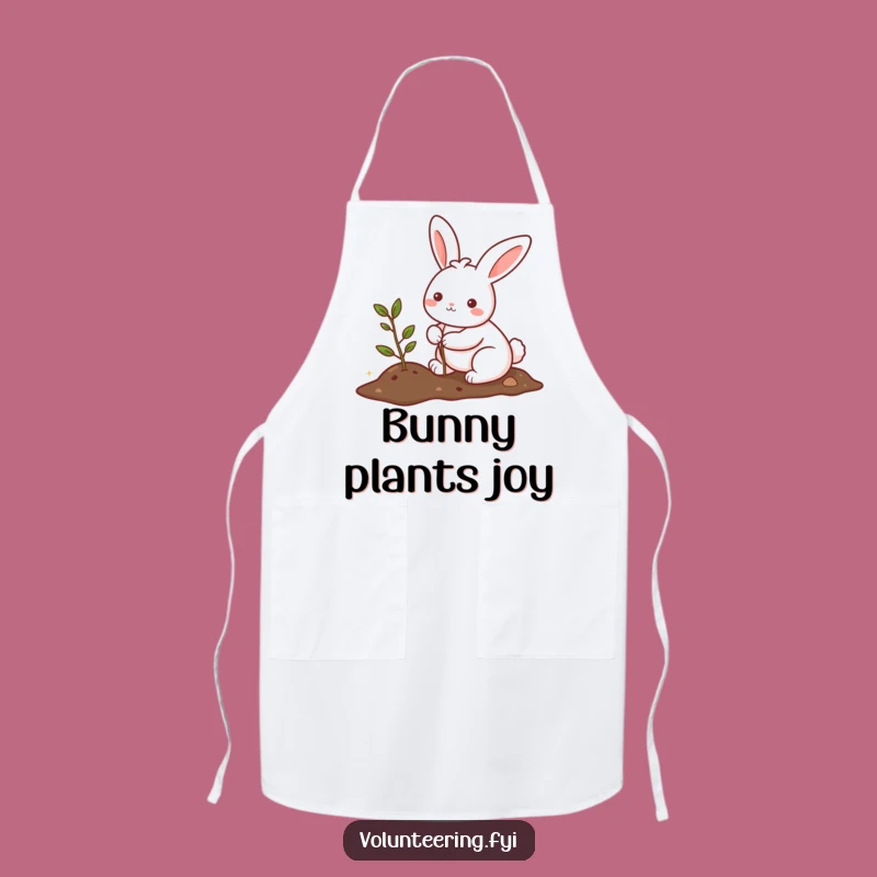 Funny Bunny Planting Tree Apron: Garden with Cute Style!