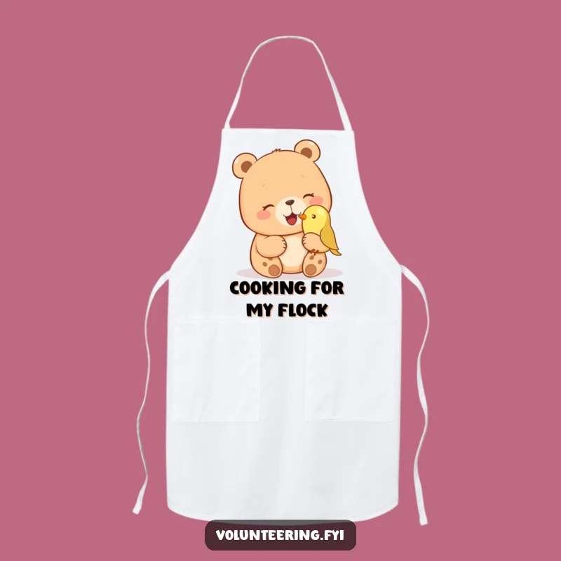Funny Bear & Bird Apron - Kitchen Giggling Humor Gift