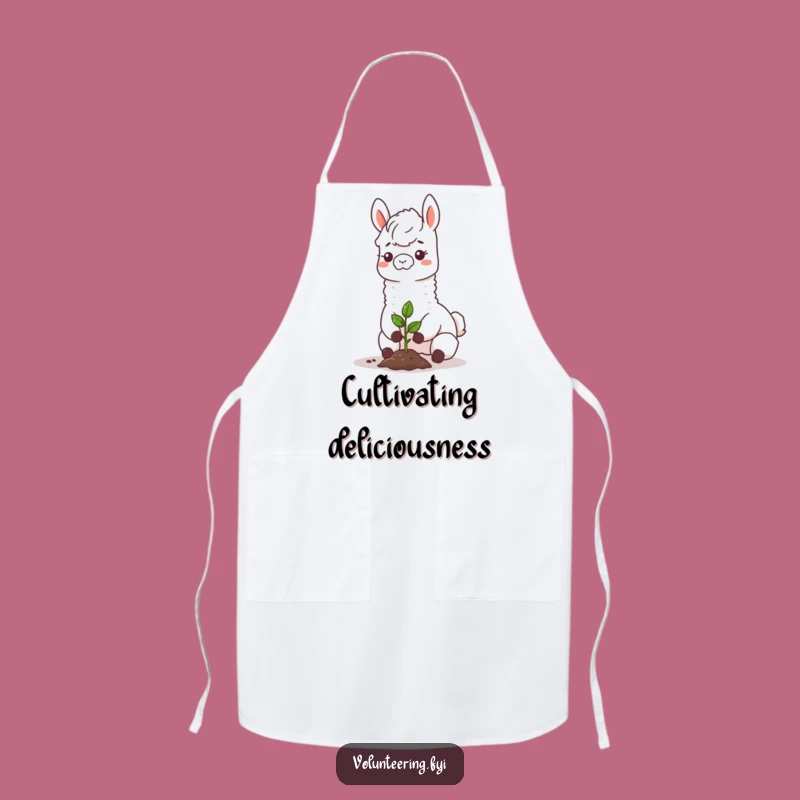 Funny Llama Gardener's Apron: Cook and Plant with Cheerful Style