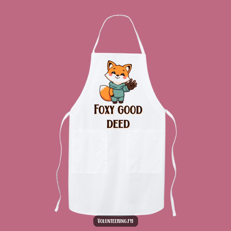 Funny Fox Helping Hand Apron: Cook with Kindness and Humor!