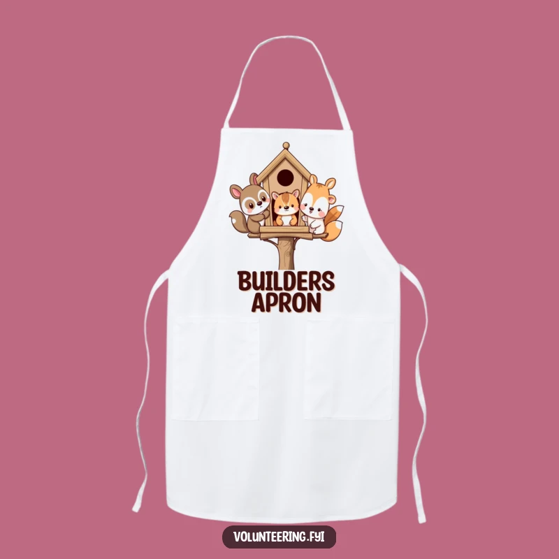 Funny Animal Friends Birdhouse Apron: Cook Up Laughs in the Kitchen