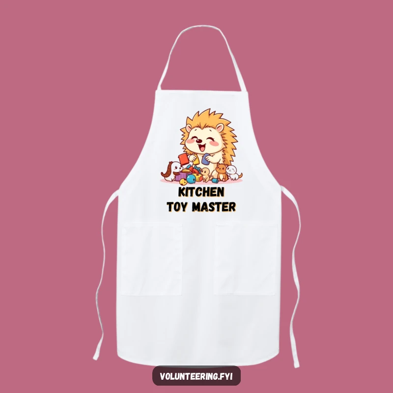 Funny Hedgehog Toy Sorter Apron: Kitchen Fun, Playful Chef Gift, Great for Kids