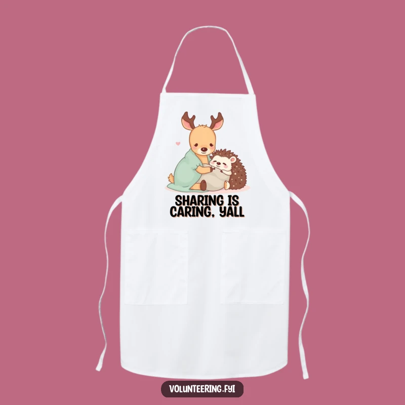 Funny Kawaii Deer & Hedgehog Apron: Cooking with Cuteness Funny Gift