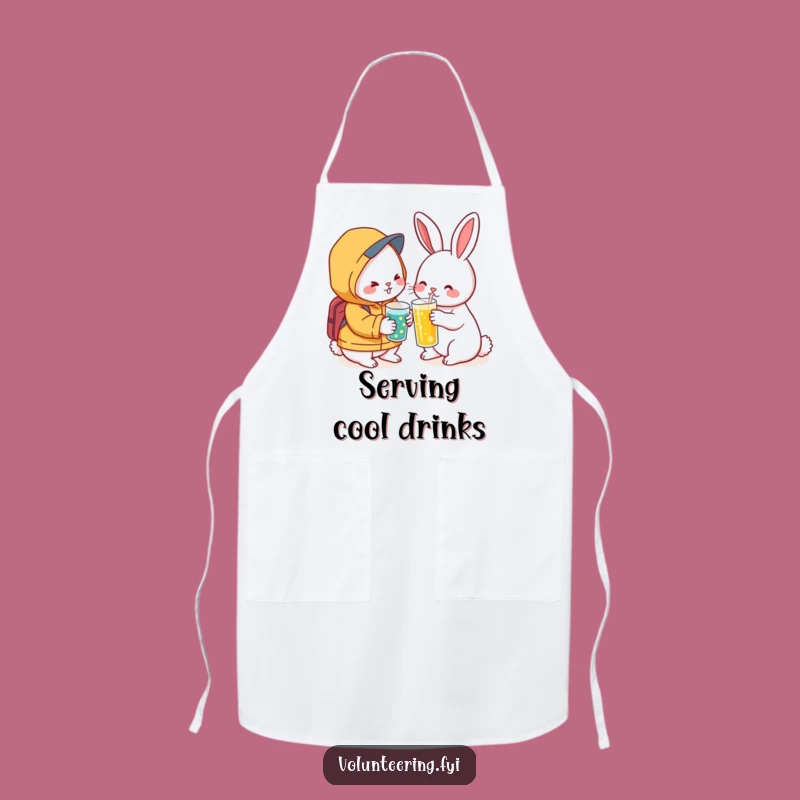 Funny Kawaii Rabbit Helping Apron: Kitchen Friend's Companion, Perfect Funny Gift