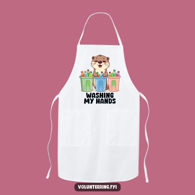 Funny Otter Chef's Apron: Cook Sustainably with Enthusiastic Style