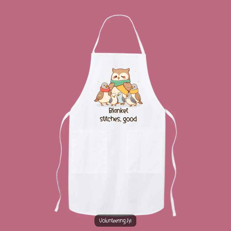 Funny Owl Apron: Kitchen Comfort with a Humorous Blanket Mission