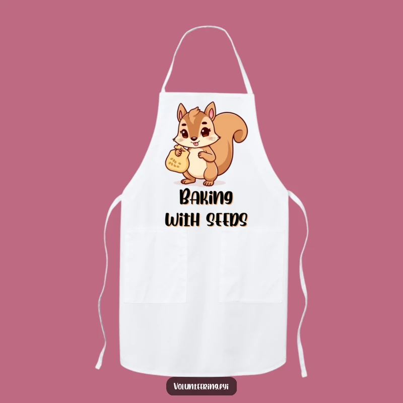 Funny Squirrel Helper Apron: Determined Character Carrying Seeds, Protect Your Clothes Funny Gift