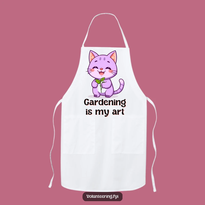 Funny Cat Gardener Apron - Hilarious Plant Lover Kitchen Gift