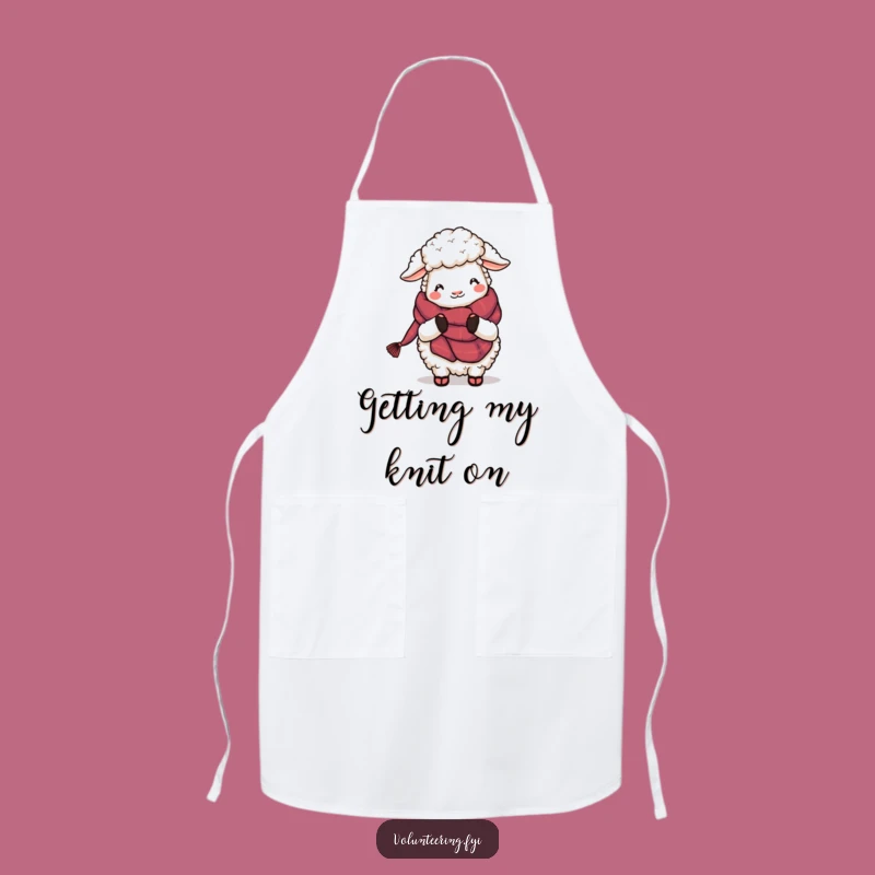 Funny Sheep Knitting Apron: Cook and Craft with Adorable, Woolly Chef Humor