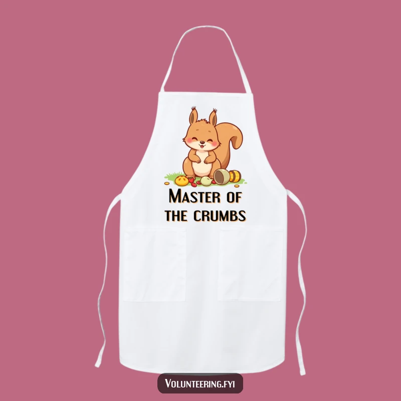 Funny Squirrel Picnic Apron: Playful Critter Kitchen Wear, Perfect Funny Gift