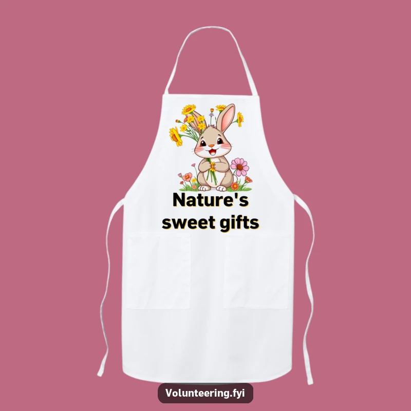 Funny Rabbit Apron: Garden or Cook with Joy in This Cute Flower-Themed Accessory
