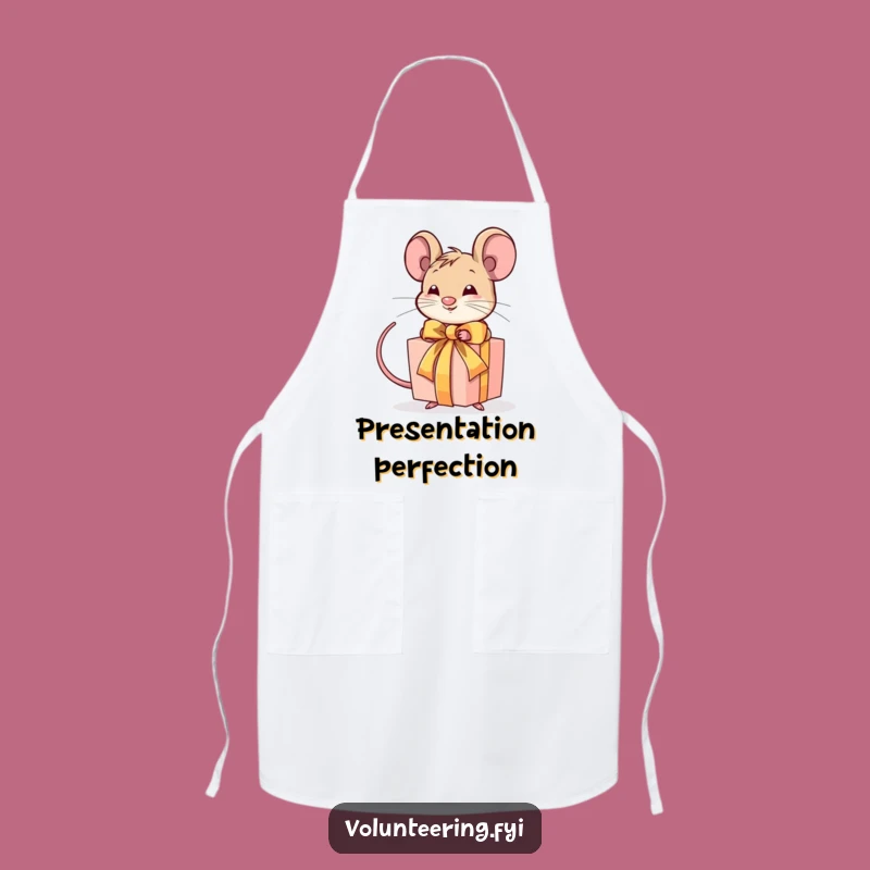 Funny Gift Wrapper Mouse Apron: Cook with Precision and Hilarious Flair
