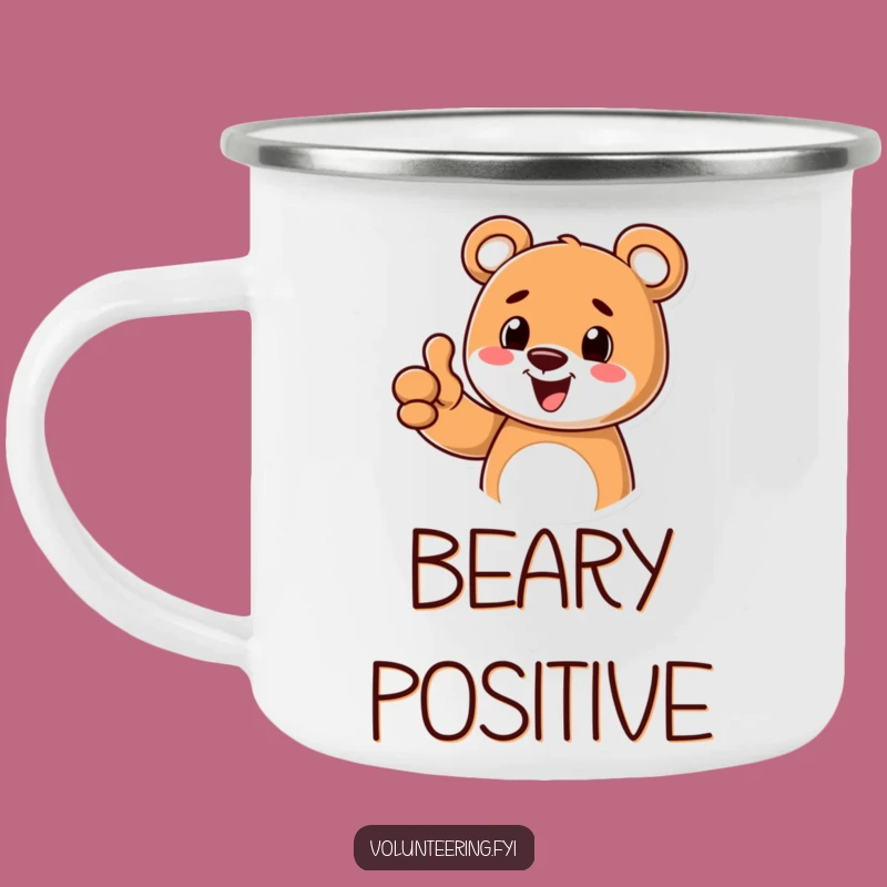 Funny Bear Thumbs Up Camping Mug: Adventure with a Smile!
