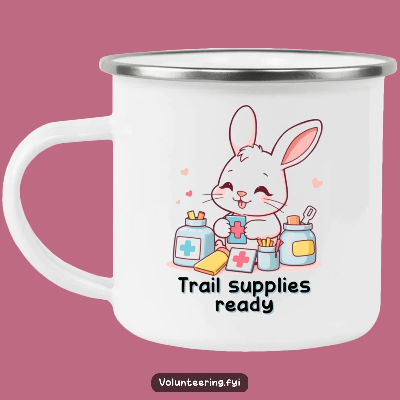 Funny Bunny Aid Worker Camping Mug: Adventure Fuel with This Hilarious Prepared Mug