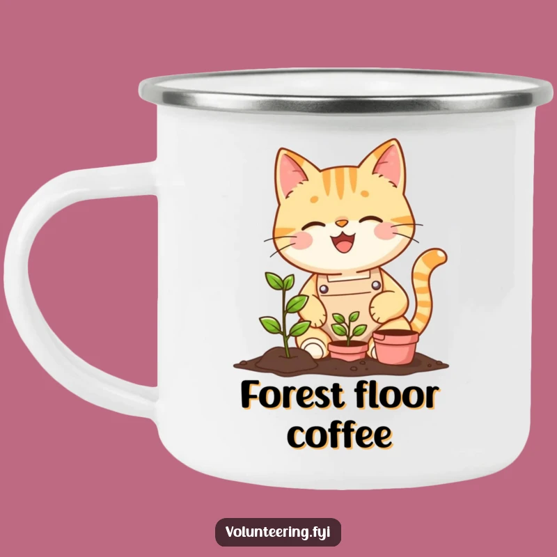 Funny Cat Gardener Camping Mug: Adventure Fuel with This Hilarious Feline Mug