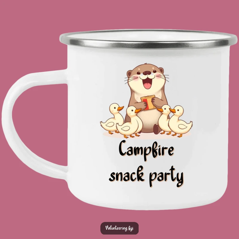 Funny Otter & Ducks Camping Mug - Outdoor Sharing Humor