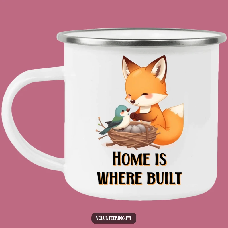 Funny Fox Adventure Mug: Share Your Campfire with Forest Friends