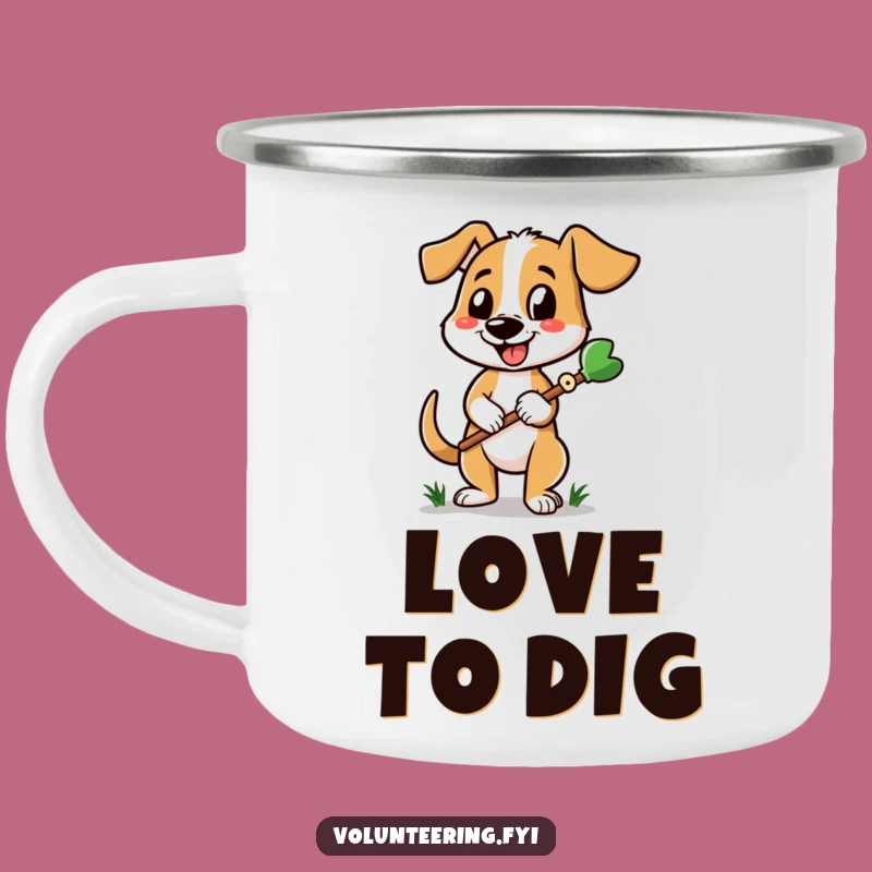Funny Dog Gardener Camping Mug: Adventure-Ready Brew for Outdoor Pups