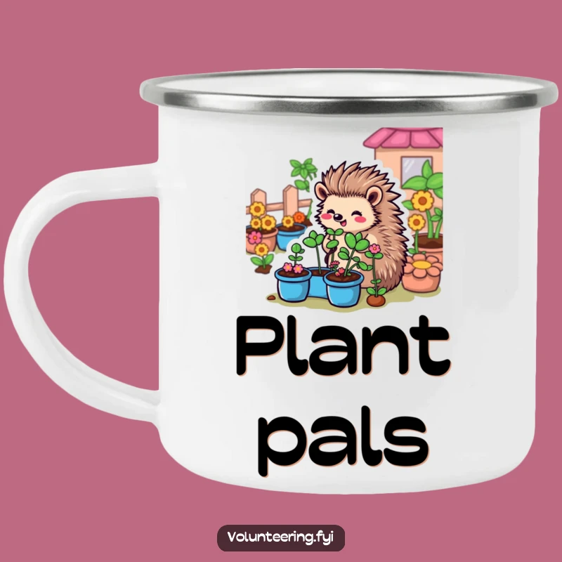 Funny Hedgehog Garden Camping Mug: Grow Your Warmth on Outdoor Adventures