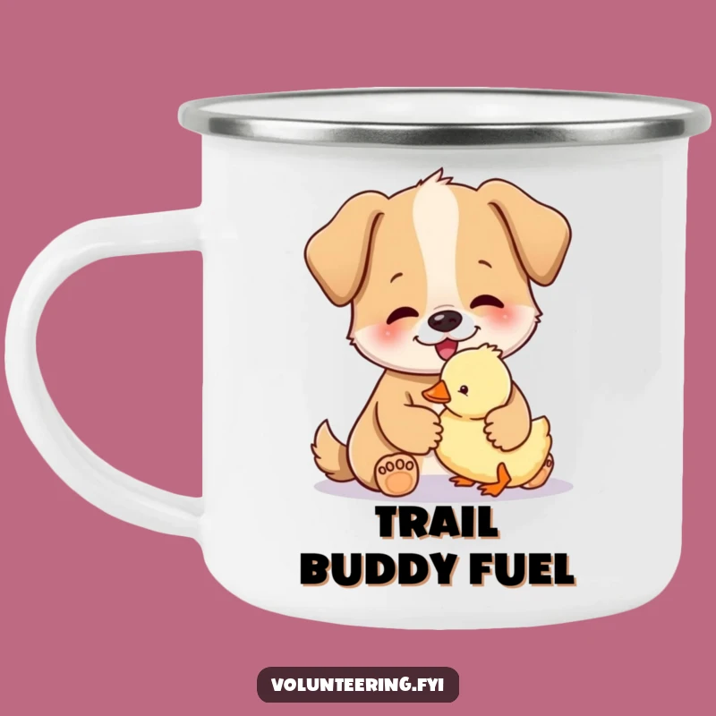 Funny Dog Duckling Camping Mug - Durable & Humorous Outdoor Drinkware