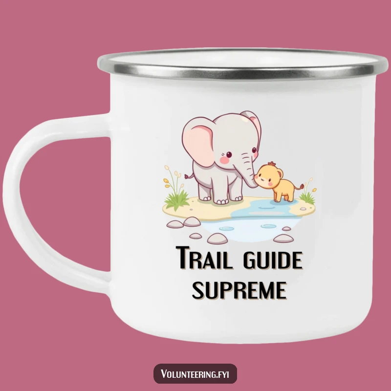 Funny Kawaii Elephant Camping Mug - Adorable Helping Design for Outdoor Adventures