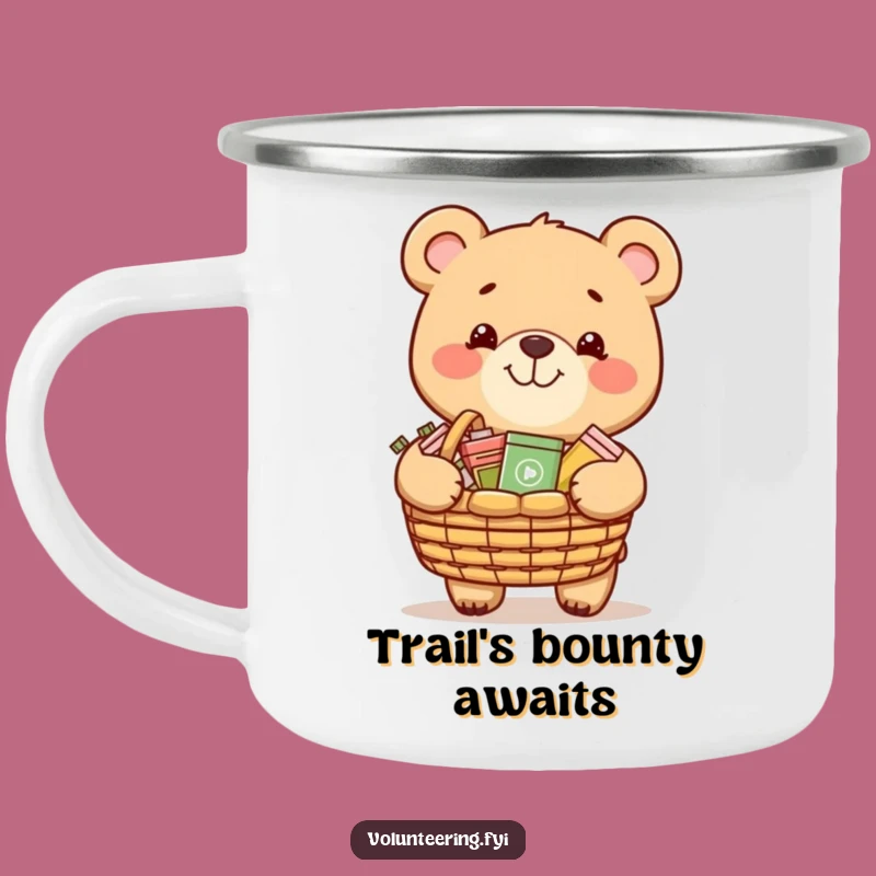 Funny Bear Donation Camping Mug: Outdoor Generosity for Adventurers