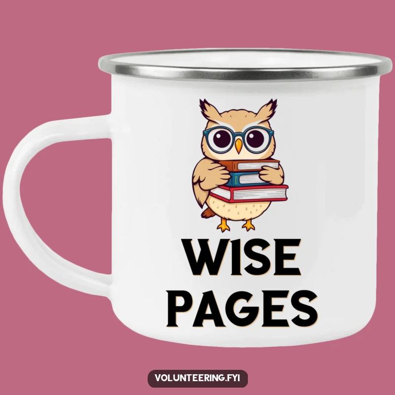 Funny Owl Books Camping Mug: Wisdom on the Go!