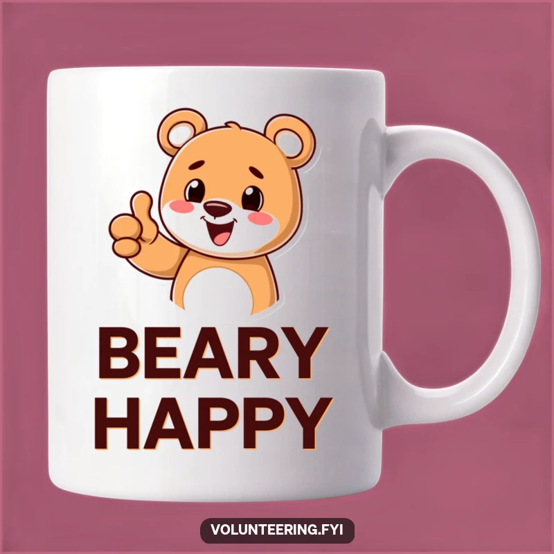 Funny Bear Thumbs Up Mug: A Cheerful Gift for Good Vibes!
