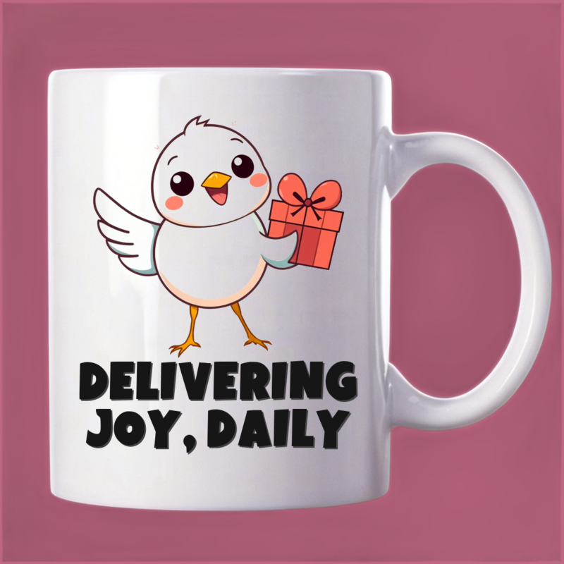 Gift-Giving Bird Mug: Spread the Cheer! 
