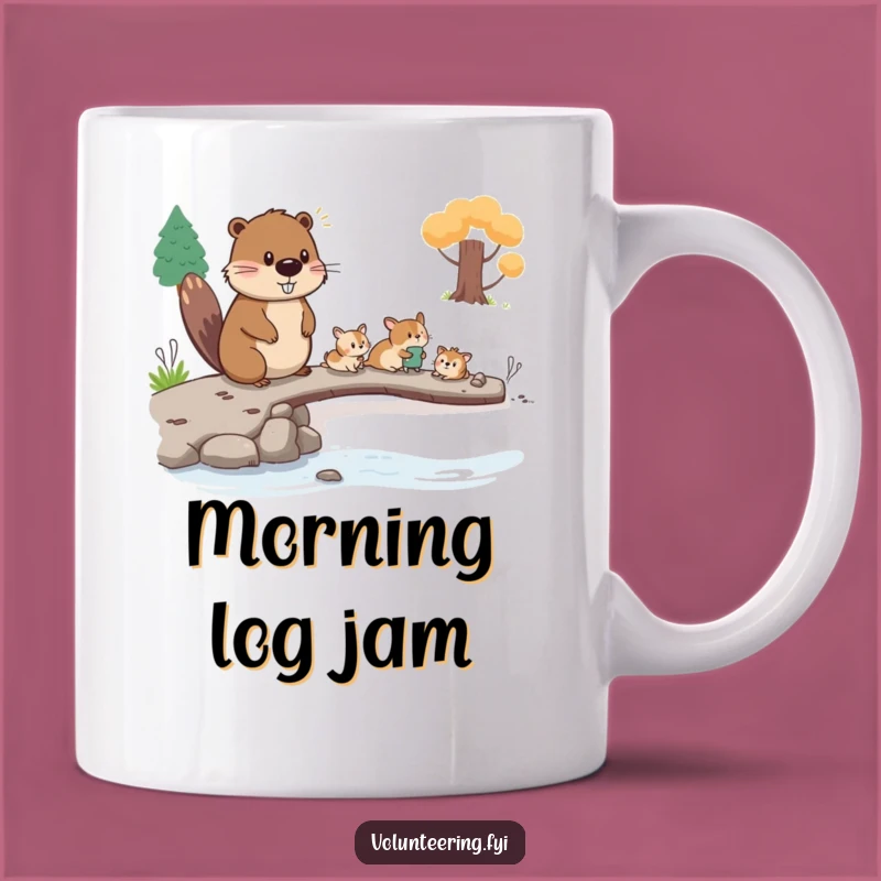 Funny Beaver Bridge Builder Mug: Helping Critters, Perfect Gift