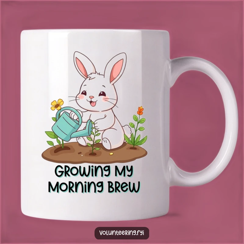 Funny Bunny Gardener Mug - Cute Planting Humor & Gift