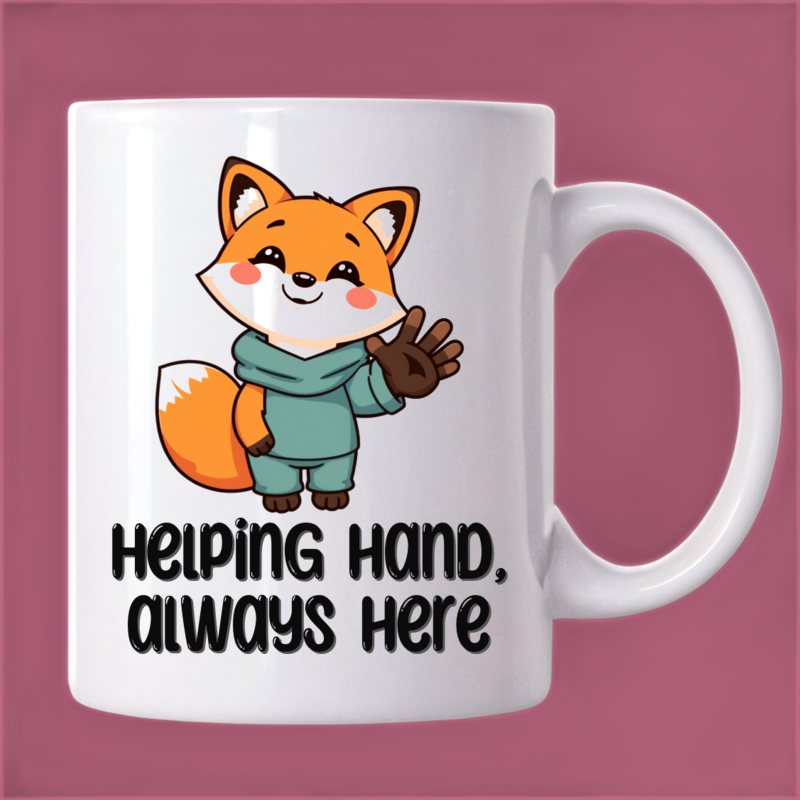 Fox & Friend Mug: A Helping Paw for All 