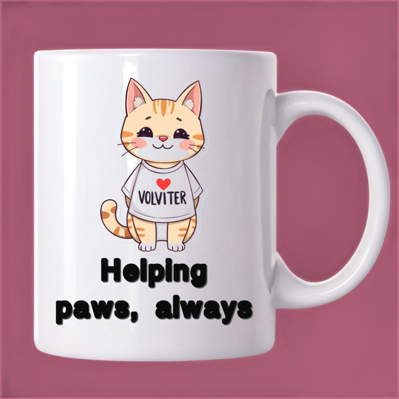 Volunteer Cat: Serving Up Kindness Mug 