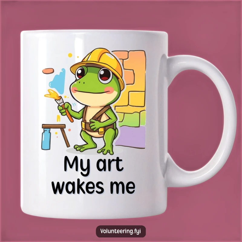 Funny Frog Painter Mug - Hilarious Construction Art Gift for Diligent Workers
