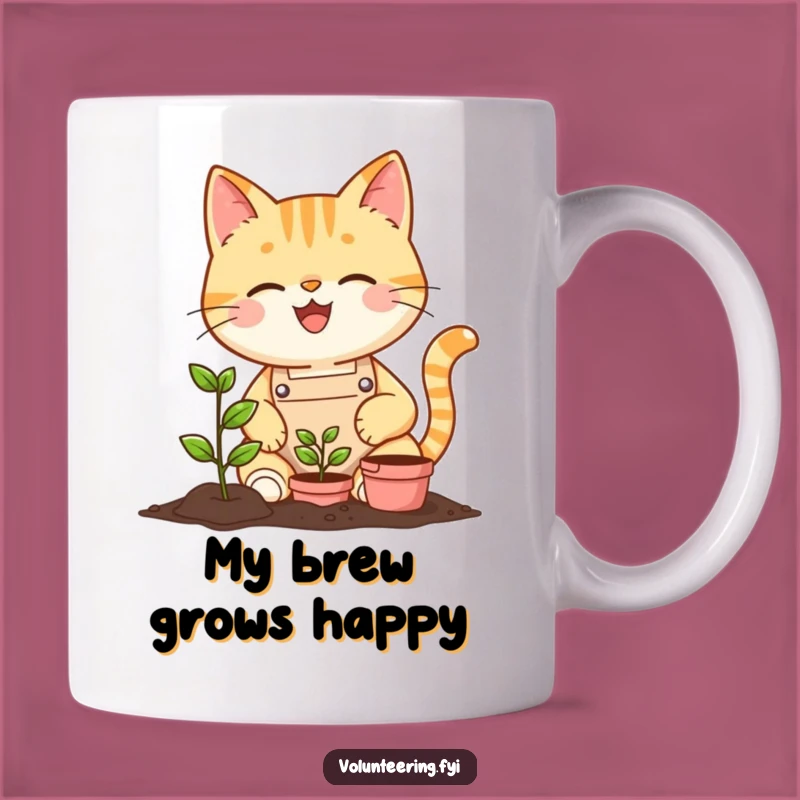 Funny Cat Gardener Mug: Cheerful Planting Fun for a Purrfect Gift