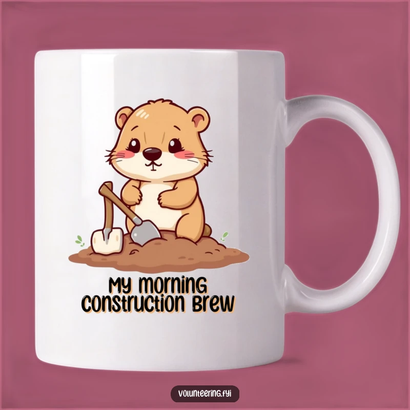 Funny Beaver Construction Mug - Humorous Builder's Gift for DIY Enthusiasts