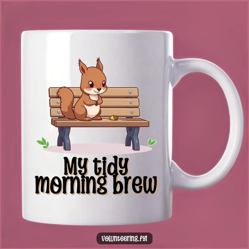 Funny Squirrel Cleaning Mug: Hilarious Eco-Friendly Gift for Nature Lovers