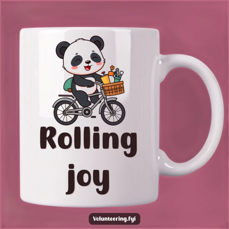 Funny Panda Bike Mug: Hilarious Ride for Coffee Lovers and Pandas