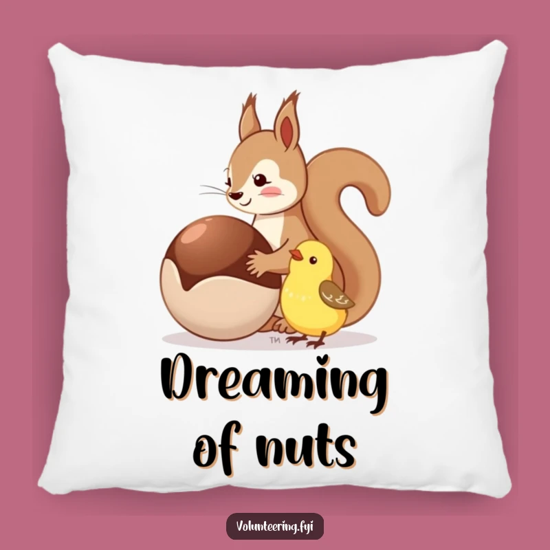 Cozy Funny Squirrel Pillow - Snuggle Up with Friendship