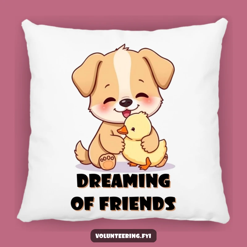 Funny Dog Duckling Pillow - Cozy & Humorous Pet Decor Accent