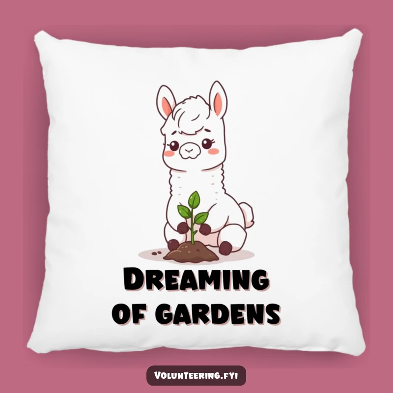 Funny Llama Comfort Pillow: Cozy Up with a Planting Pal