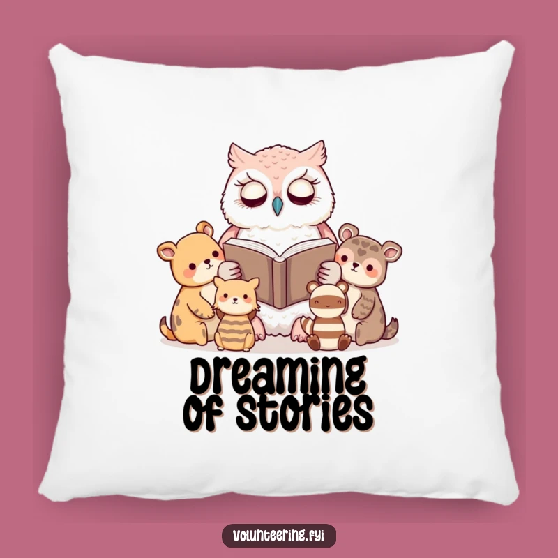 Funny Kawaii Owl Reading Pillow: Comfy Cuddles with a Story