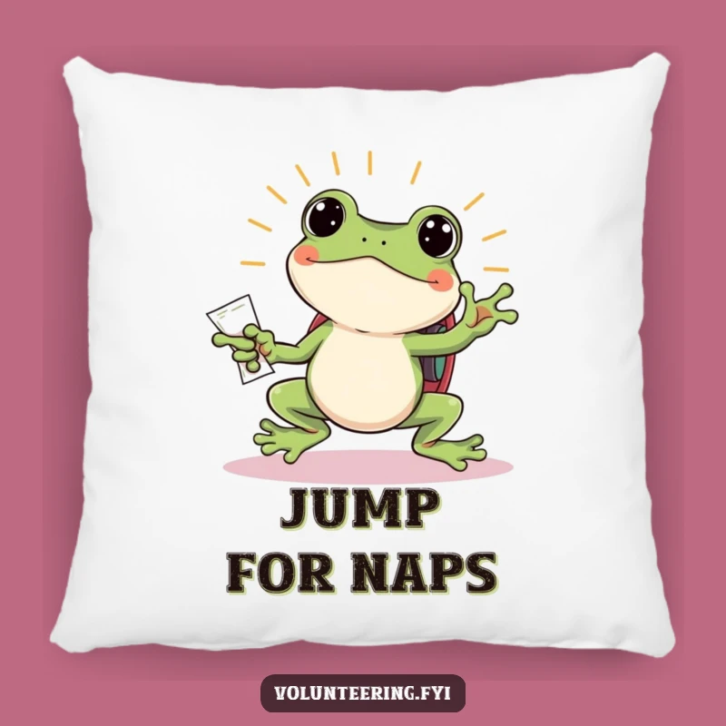 Funny Frog Pillow: Cozy Comfort for the Energetic, Sweet Gift
