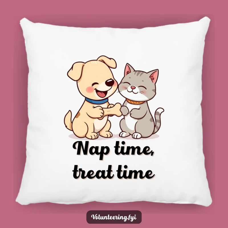 Funny Dog & Cat Bone Pillow - Comfy Humor & Pet Decor