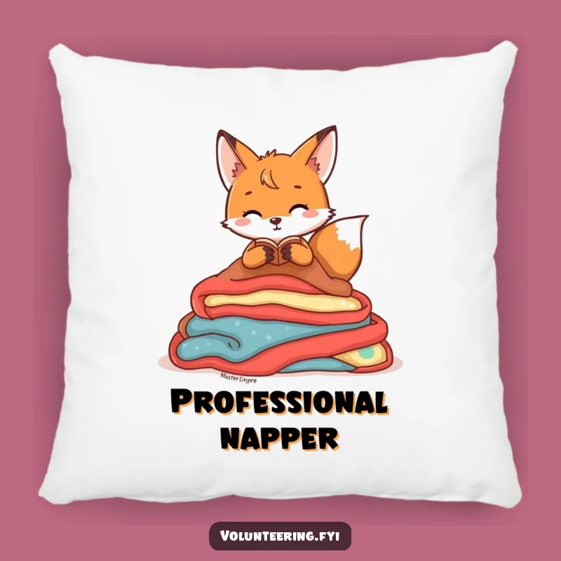 Funny Fox Den Pillow: Playful Character Organizing Blankets, Soft & Comfy Funny Gift