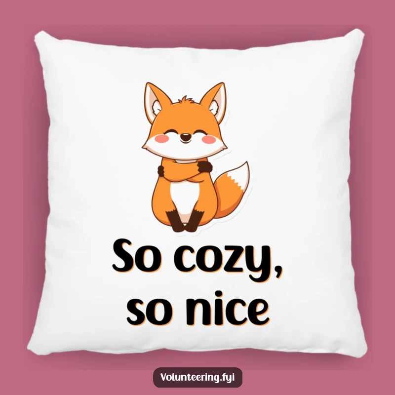 Funny Fox Pillow: Cuddle Up with This Adorable Hug-Themed Throw Pillow