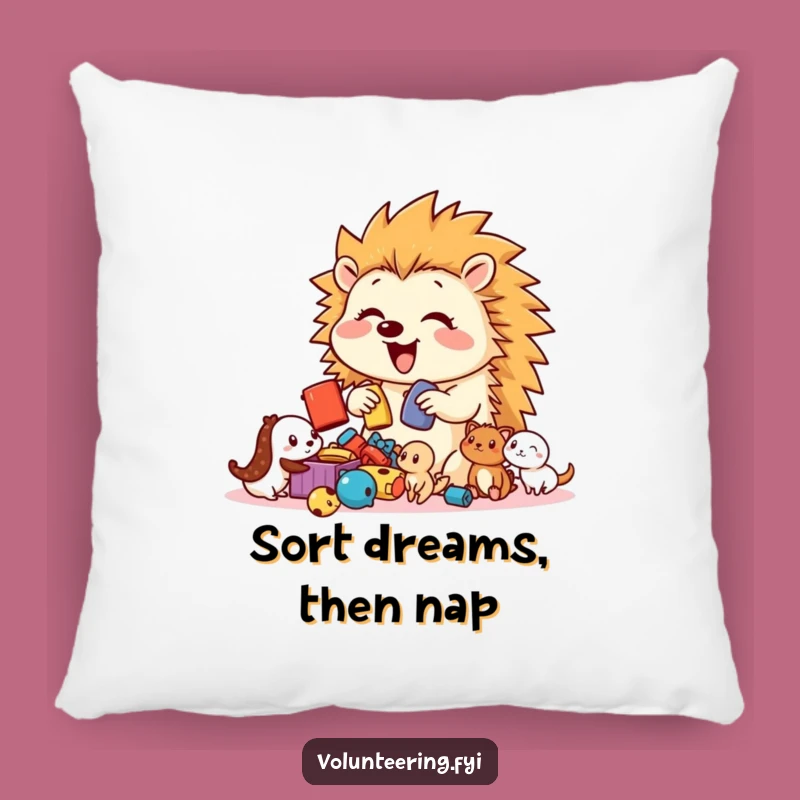 Soft Funny Hedgehog Toy Sorter Pillow: Cozy Comfort, Playful Decor, Adorable Gift