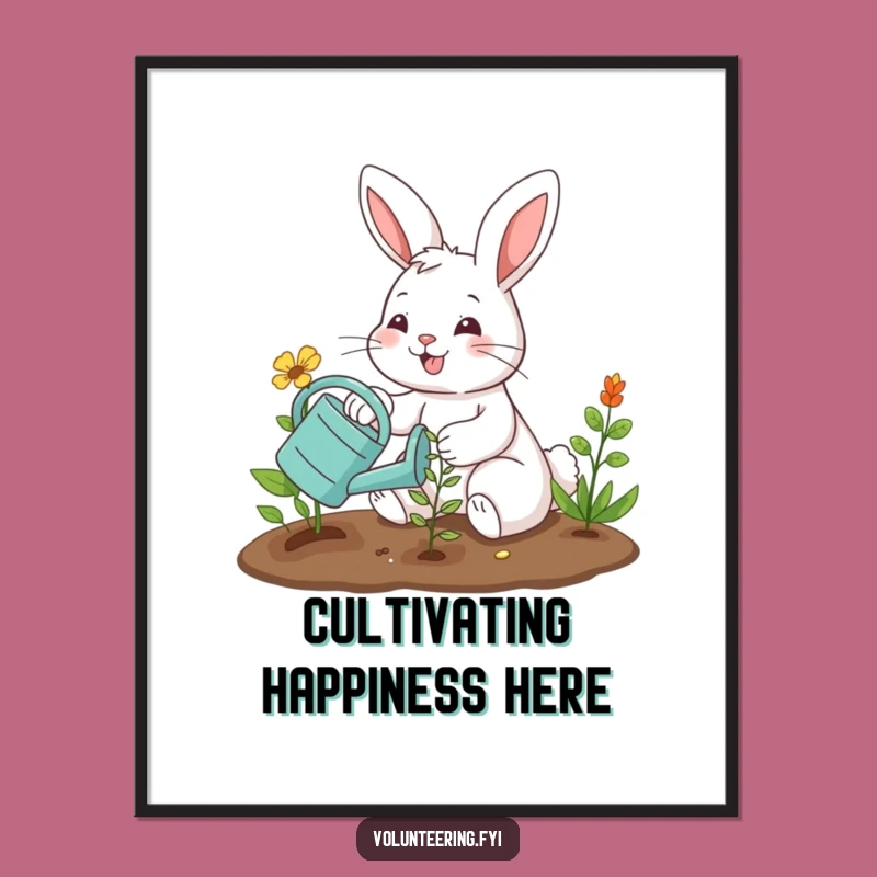 Funny Bunny Gardener Digital Art - Instant Planting Humor